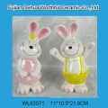 ceramic rabbit for home easter decoration